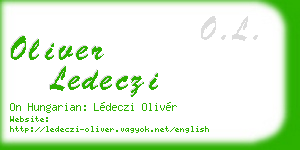 oliver ledeczi business card